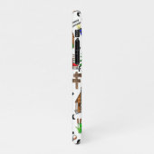 Personalisiertes Camping Themed Happy Camper iPhone Hülle (Linke Seite)