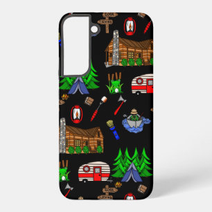 Personalisiertes Camping Themed Happy Camper Samsung Galaxy Hülle
