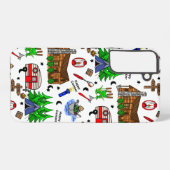 Personalisiertes Camping Themed Happy Camper Samsung Galaxy Hülle (Rückseite (Horizontal))