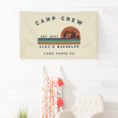 Personalisiertes Camping-Wochenende Junggesellenab Banner (Insitu)