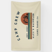 Personalisiertes Camping-Wochenende Junggesellenab Banner (Vertikal)