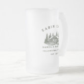 Personalisiertes Camping-Wochenende-Junggesellenab Mattglas Bierglas (VorderseiteRechts)