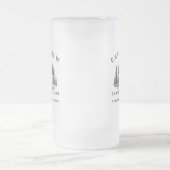 Personalisiertes Camping-Wochenende-Junggesellenab Mattglas Bierglas (Mittel)
