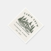 Personalisiertes Camping-Wochenende-Junggesellenab Serviette (Ecke)