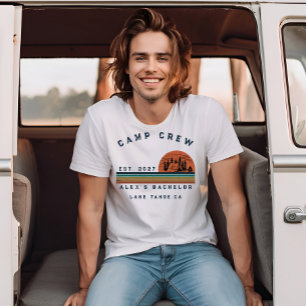 Personalisiertes Camping-Wochenende-Junggesellenab T-Shirt