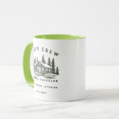 Personalisiertes Camping-Wochenende-Junggesellenab Tasse (Vorderseite Links)