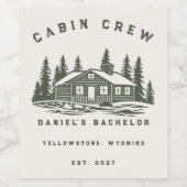 Personalisiertes Camping-Wochenende-Junggesellenab Weinetikett (Einzelnes Label)