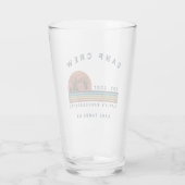 Personalisiertes Camping-Wochenende-Junggesellinne Glas (Rückseite)
