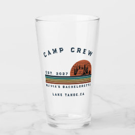 Personalisiertes Camping-Wochenende-Junggesellinne Glas