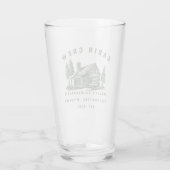 Personalisiertes Camping-Wochenende-Junggesellinne Glas (Rückseite)