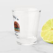 Personalisiertes Camping-Wochenende-Junggesellinne Schnapsglas (Rechts)