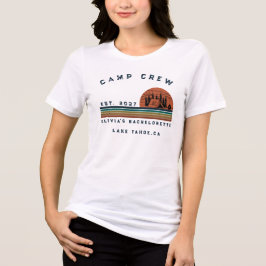 Personalisiertes Camping-Wochenende-Junggesellinne Tri-Blend Shirt