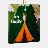 Personalisiertes Camping ~Zelt und Weihnachten Keramikornament (Rechts)