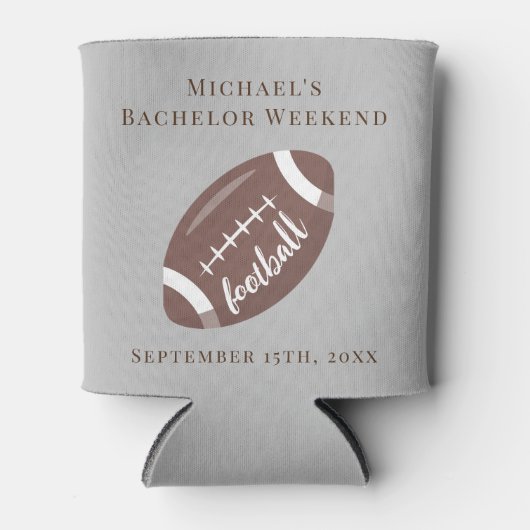 Personalisiertes Can Cooler Bachelor Football Week Dosenkühler (Vorderseite)