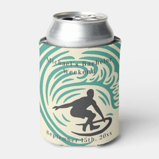 Personalisiertes Can Cooler Bachelor Surfwoche Dosenkühler (Kanne Vorderseite)
