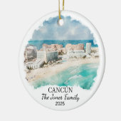 Personalisiertes Cancun-Ornament, Mexiko-Geschenk Keramik Ornament (Links)