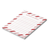Personalisiertes Candy Cane Stripe Muster geflocht Notizblock (Rotiert)