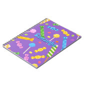 Personalisiertes Candy-Notizbuch – Sweet Lilac Sch Notizblock (Linke Seite)