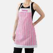Personalisiertes Candy Stripe Pink Schürze (InSitu)