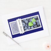 Personalisiertes Canning Jar Label, Custom Blueber Rechteckiger Aufkleber (Umschlag)