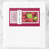 Personalisiertes Canning Jar Label, Custom Raspber Rechteckiger Aufkleber (Tasche)