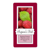 Personalisiertes Canning Jar Label, Himbeere (Vorne)