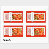 Personalisiertes Canning Jar Label, kundenspezifis Rechteckiger Aufkleber (Blatt)