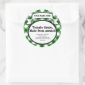 Personalisiertes Canning Jar/Lid Label, grüner Gin Runder Aufkleber (Tasche)