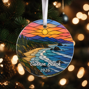 Personalisiertes Cannon Beach-Acrylornament, Maßan Ornament