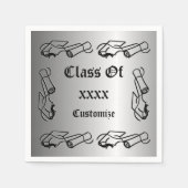Personalisiertes Cap & Diploma Class-Event Napkins Serviette (Vorderseite)
