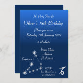 Personalisiertes Capricorn Zodiac Party Einladung (Vorne/Hinten)