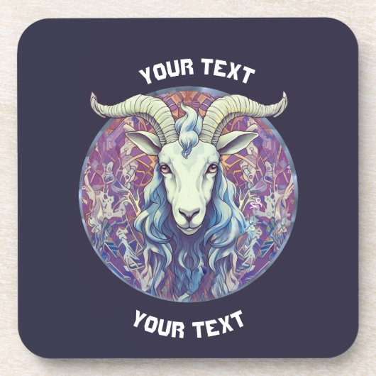 PERSONALISIERTES Capricorn ZODIAC SIGN BAG Getränkeuntersetzer (Vorderseite)