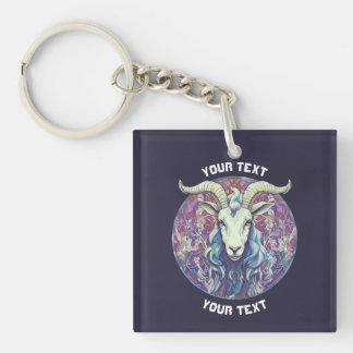 PERSONALISIERTES CAPRICORN ZODIAC-SIGN SCHLÜSSELANHÄNGER