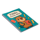 Personalisiertes Capybara-Kinder-Schulheft Notizblock (Rechte Seite)