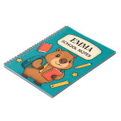 Personalisiertes Capybara-Kinder-Schulheft Notizblock (Linke Seite)