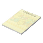 Personalisiertes Cartoon-Schulangebot Notizblock (Rotiert)