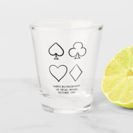Personalisiertes Casino Bachelor Party Showglas Schnapsglas