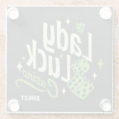 Personalisiertes Casino Glasuntersetzer (Rückseite)