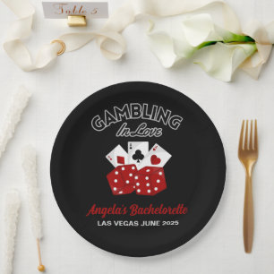 Personalisiertes Casino Las Vegas Junggeselinnen-A Pappteller