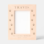 Personalisiertes Cat Dog Pet Memorial Geätzte Rahmen (Vorderseite)