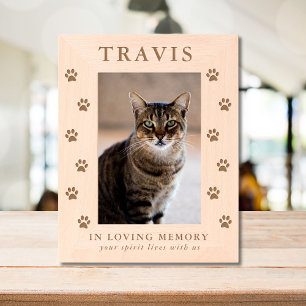 Personalisiertes Cat Dog Pet Memorial Geätzte Rahmen