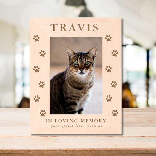 Personalisiertes Cat Dog Pet Memorial Geätzte Rahmen