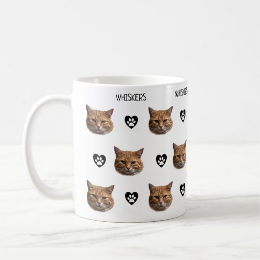 Personalisiertes Cat-Face-Foto Kaffeetasse (Links)