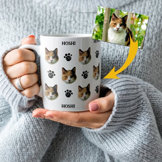 Personalisiertes Cat-Face-Foto Kaffeetasse
