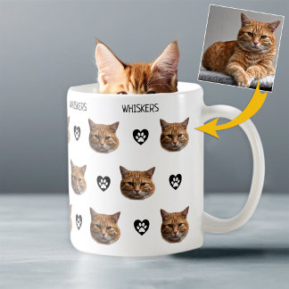 Personalisiertes Cat-Face-Foto Kaffeetasse