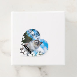 Personalisiertes Cat Foto Gefälligkeitstablett mit Geschenkanhänger