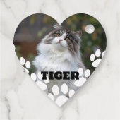 Personalisiertes Cat Foto Gefälligkeitstablett mit Geschenkanhänger (Rückseite)