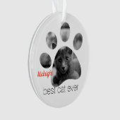 Personalisiertes Cat-Foto Ornament (Vorderseite)