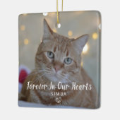 Personalisiertes Cat Foto Weihnachten Weihnachten Keramikornament (Links)