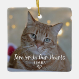 Personalisiertes Cat Foto Weihnachten Weihnachten Keramikornament